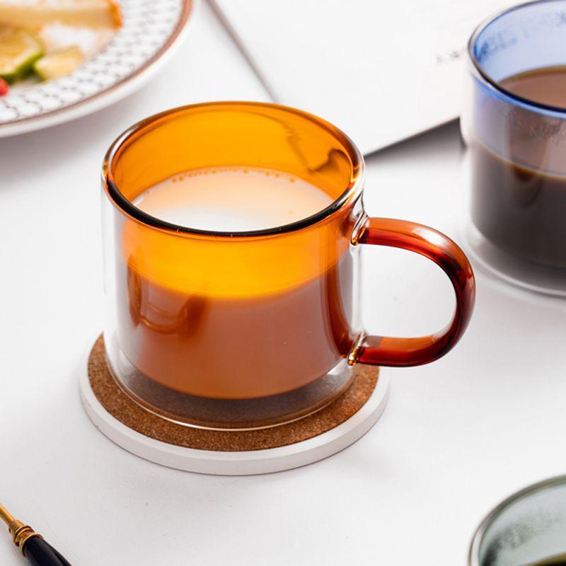 270ml Double Walled Glass Coffee Mug with Handles - Ohøj Design