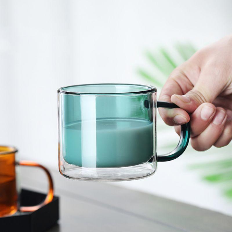 270ml Double Walled Glass Coffee Mug with Handles - Ohøj Design