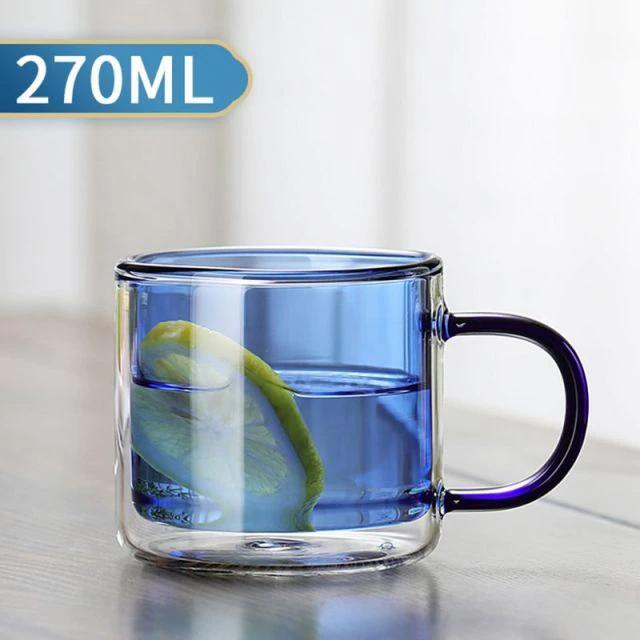 270ml Double Walled Glass Coffee Mug with Handles - Ohøj Design