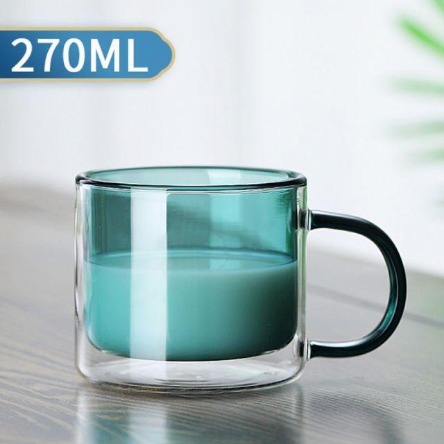270ml Double Walled Glass Coffee Mug with Handles - Ohøj Design