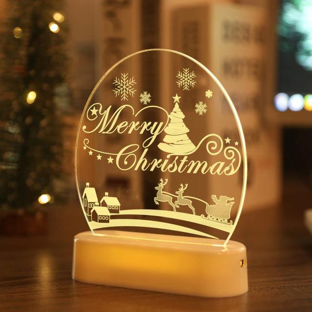 3D Acrylic Night Light Christmas Decoration - Ohøj Design
