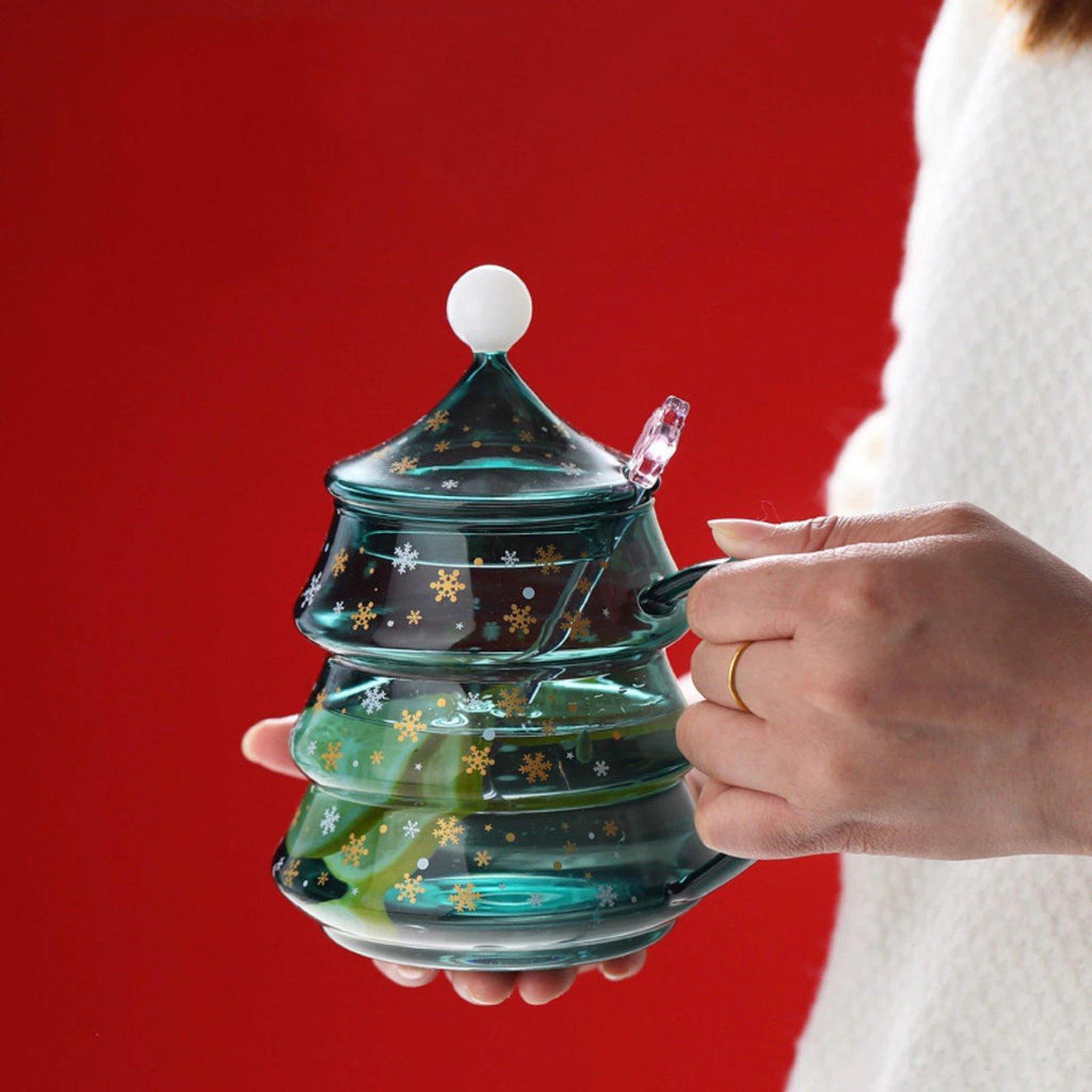 Christmas Tree Glass Mug (500ml) - Ohøj Design