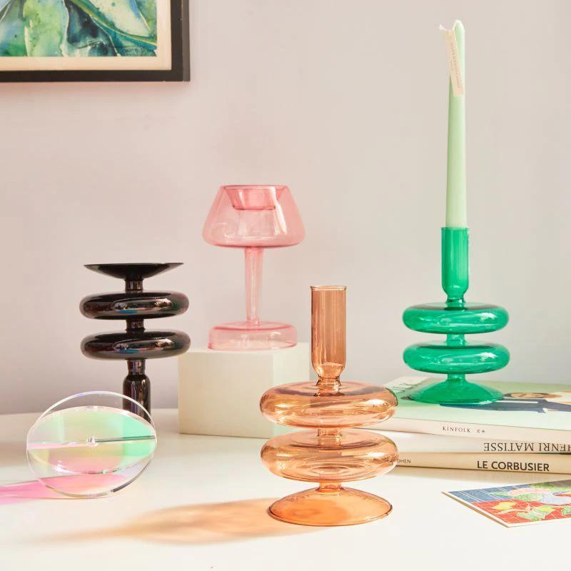 Colored Glass Candleholder - Ohøj Design