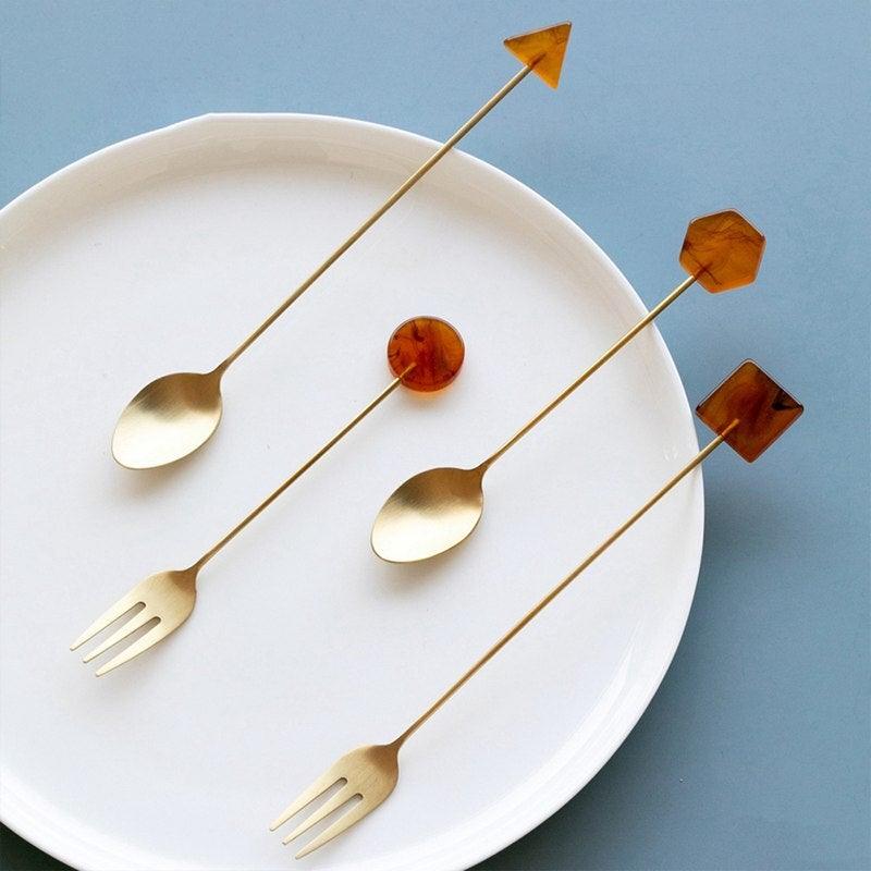 Geometric Golden Hour Small Spoons Geometric Design – Ohøj Design