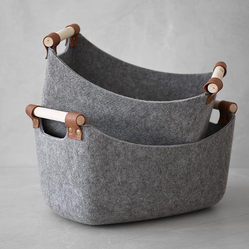 Multi-Purpose Grey Felt Storage Basket - Ohøj Design