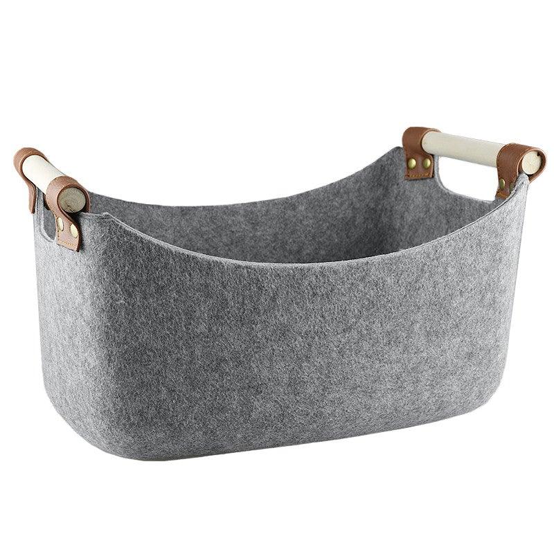 Multi-Purpose Grey Felt Storage Basket - Ohøj Design