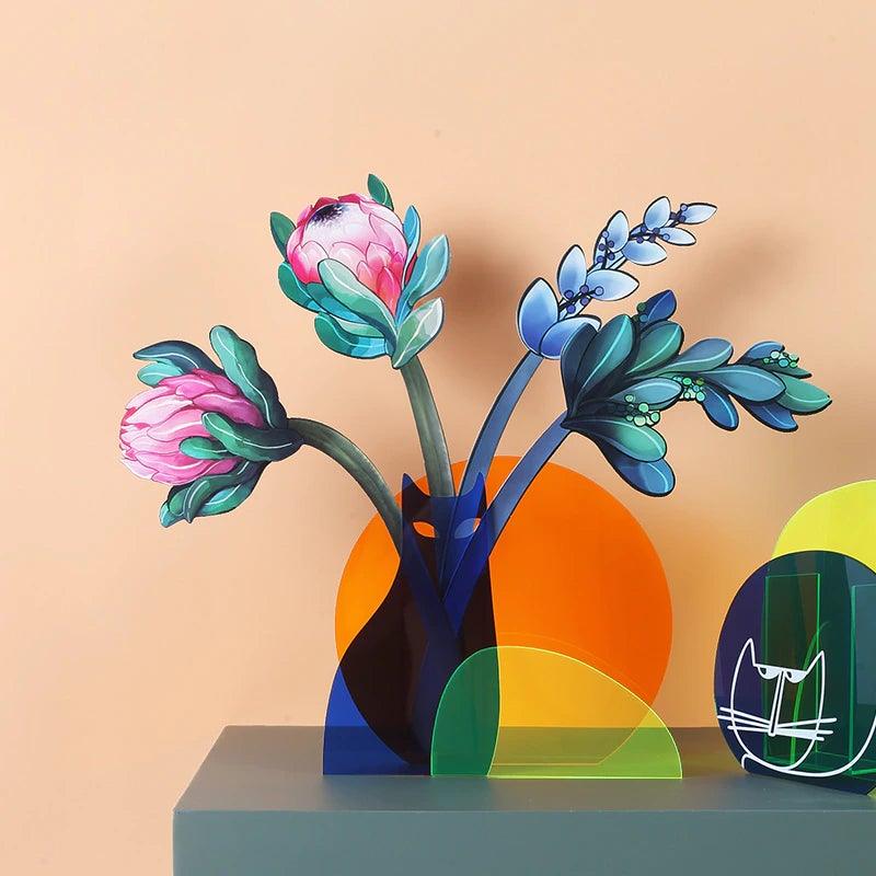 Nordic Sunset Cat Acrylic Vase - Ohøj Design