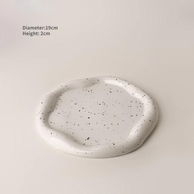 Nordic Touch Decorative Plate (Silve/ Ceramic) - Ohøj Design