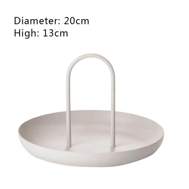 Stainless Steel Round Serving Tray With Handle 20*13cm - Ohøj Design